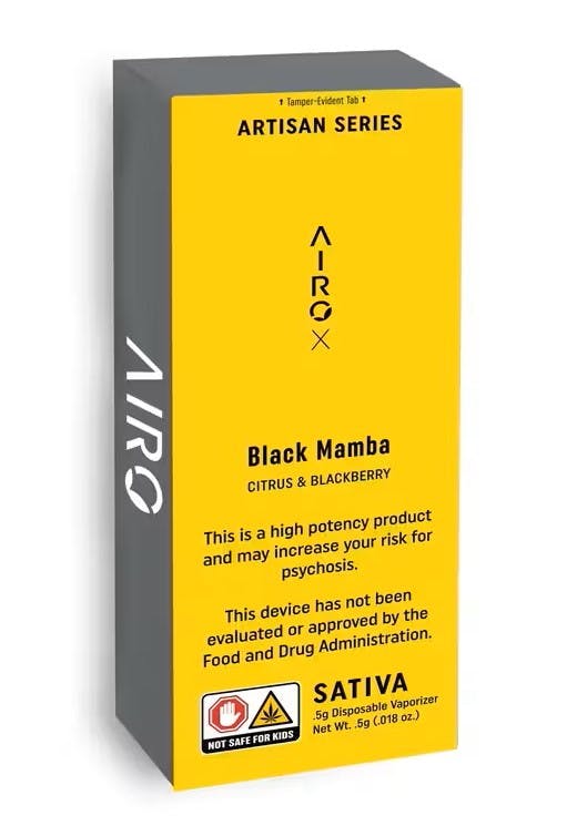 Black Mamba Pod | 1000mg - 1g | Vaporizers | AIRO | Blue Oak Dispensary  (Rec) | 1025 Broad Street Bloomfield, NJ 07003
