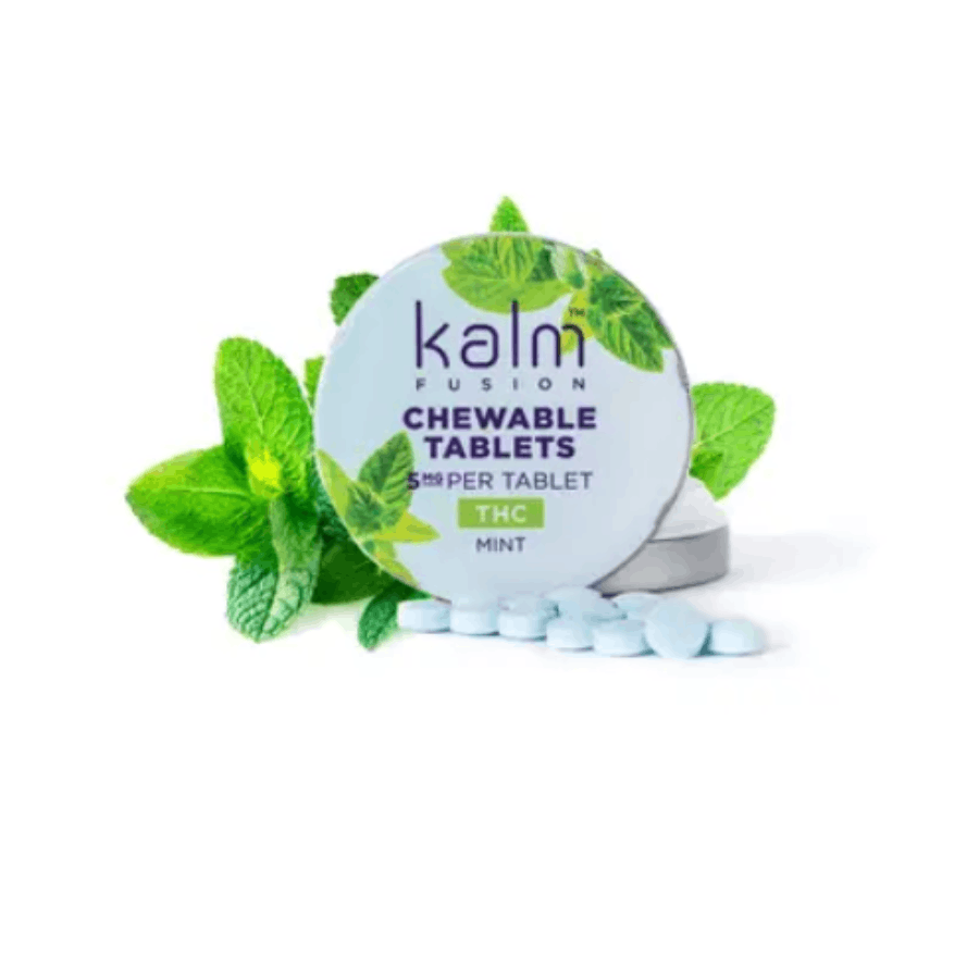 Blue Mint Chewable Tablets 98.4mg Edibles Kalm Fusion Dracut, MA