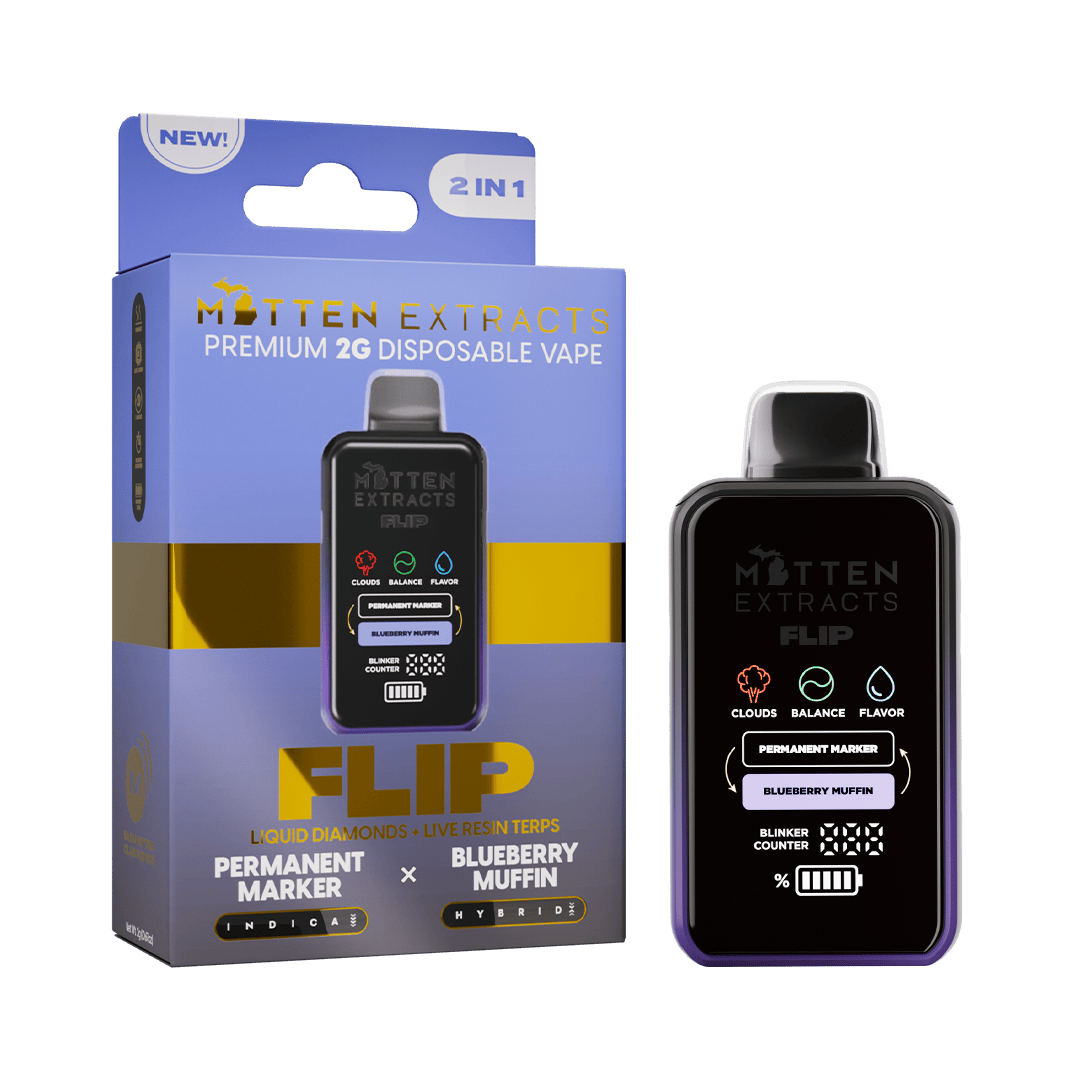 2 in 1 disposable vape Permanent Marker X Blueberry Muffin PO#1771 Flavor:Strawberry Peach Mint Spearmint Lost Mary 0%