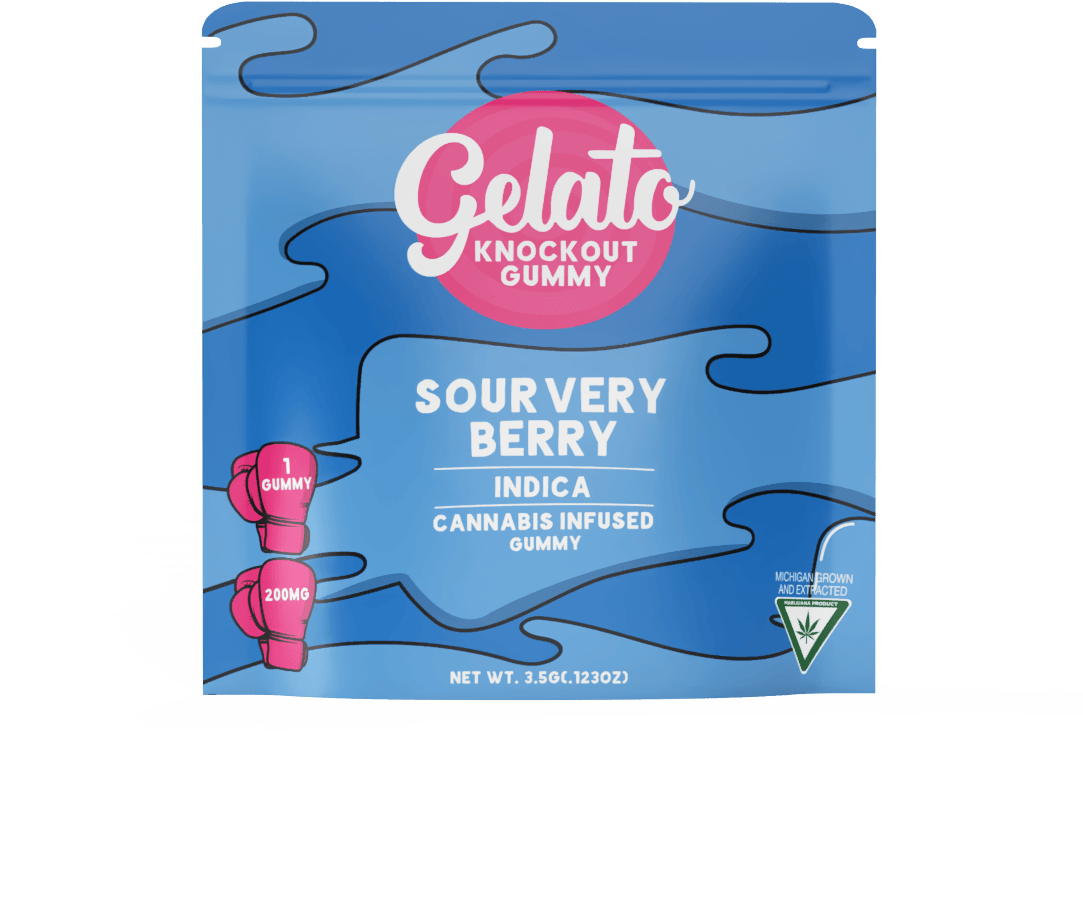 GELATO Sour Very Berry | Single Gummy - 200mg for Sale in Iron
