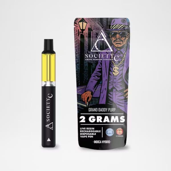 SOCIETY C Grand Daddy Purp | Live Resin Disposable Vape - 2g for