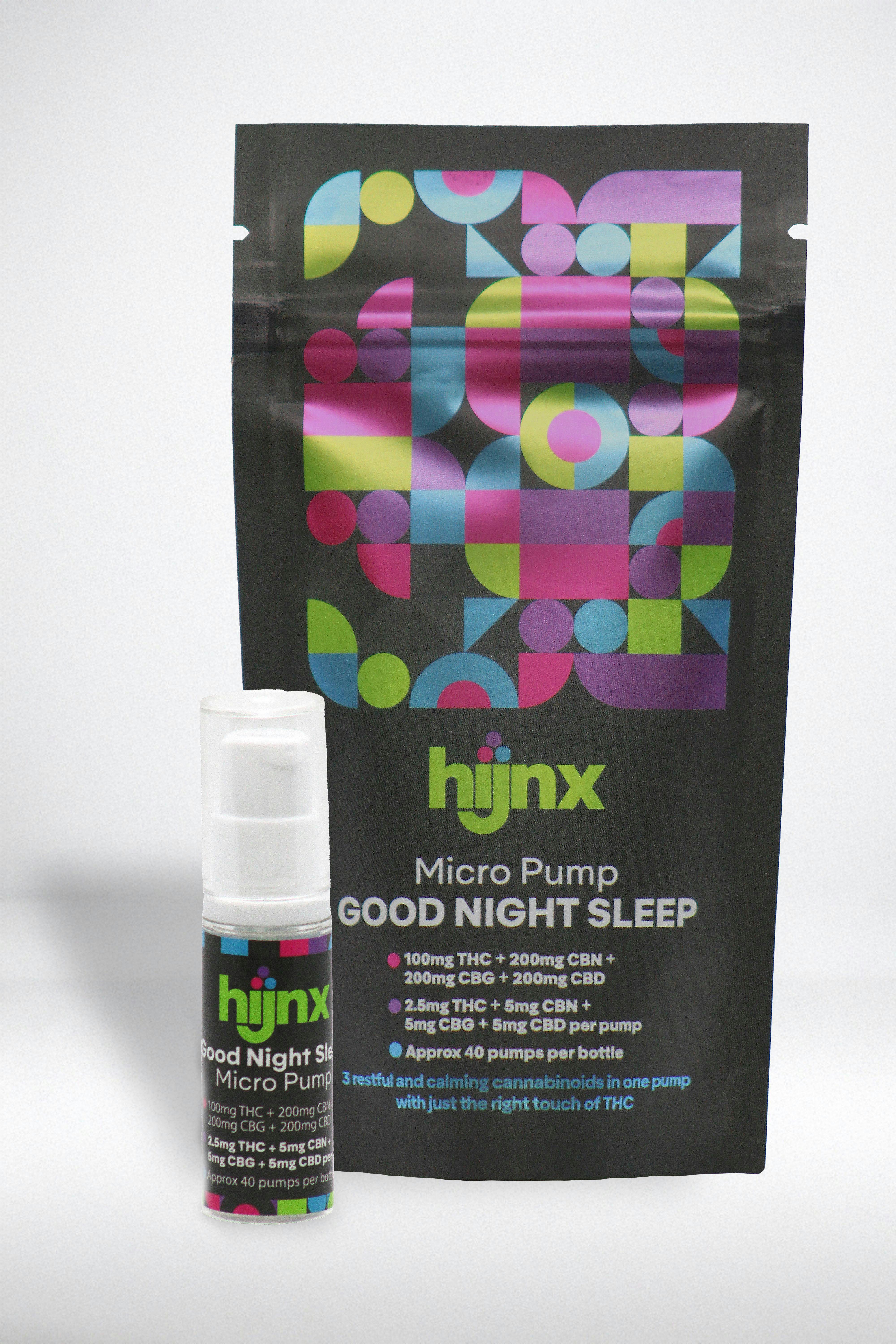 Hijnx Good Night Sleep Micro Pump Tincture 100mg THC/200mg CBN