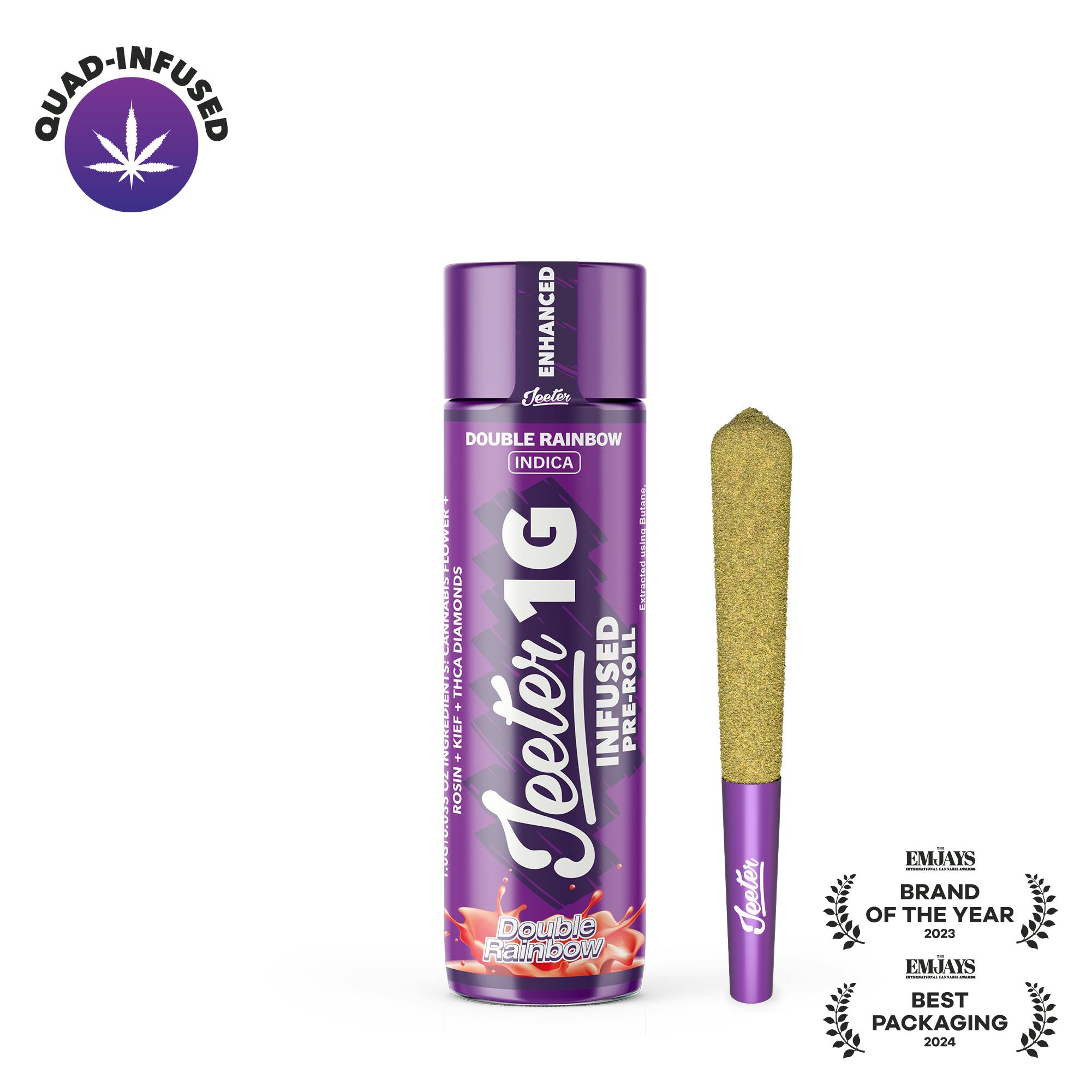 Hustler Deep Purple 15ポンド Jeeter XL Granddaddy Purp Infused Pre-Roll 2g - 2g (Indica) Pre