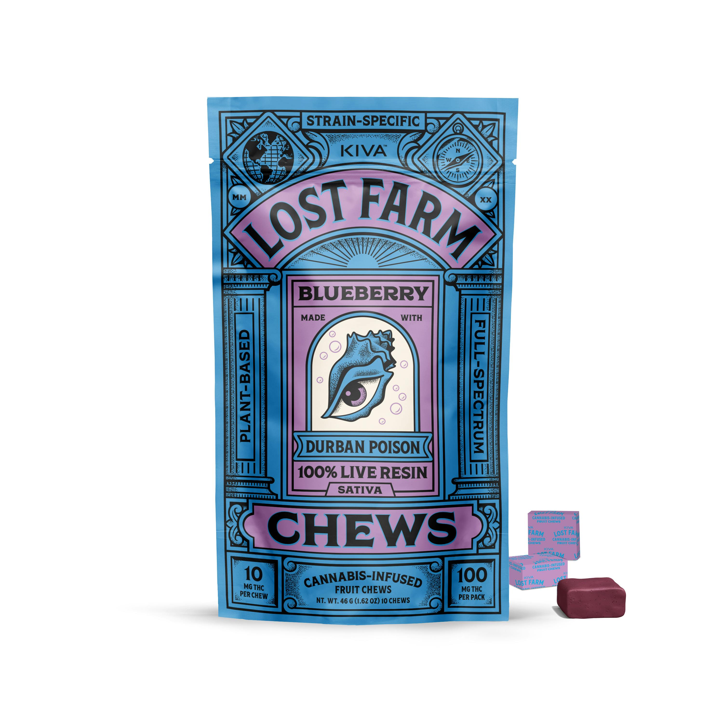 Lost Farm Grilled Peach Live Resin Fruit Chews 10pk 100mg - 100mg