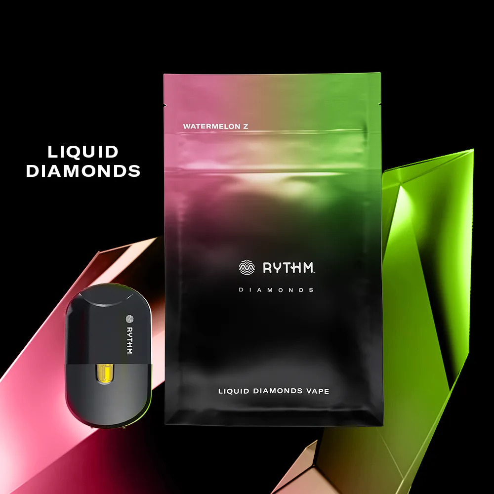 Rythm Watermelon Z Liquid Diamonds Disposable 1g - 1g (Indica) Vapes by Rythm | AuraLight Dispensary Rythm Watermelon Z Liquid Diamonds Disposable 1g - 1g (Indica) Vapes by Rythm | AuraLight Dispensary