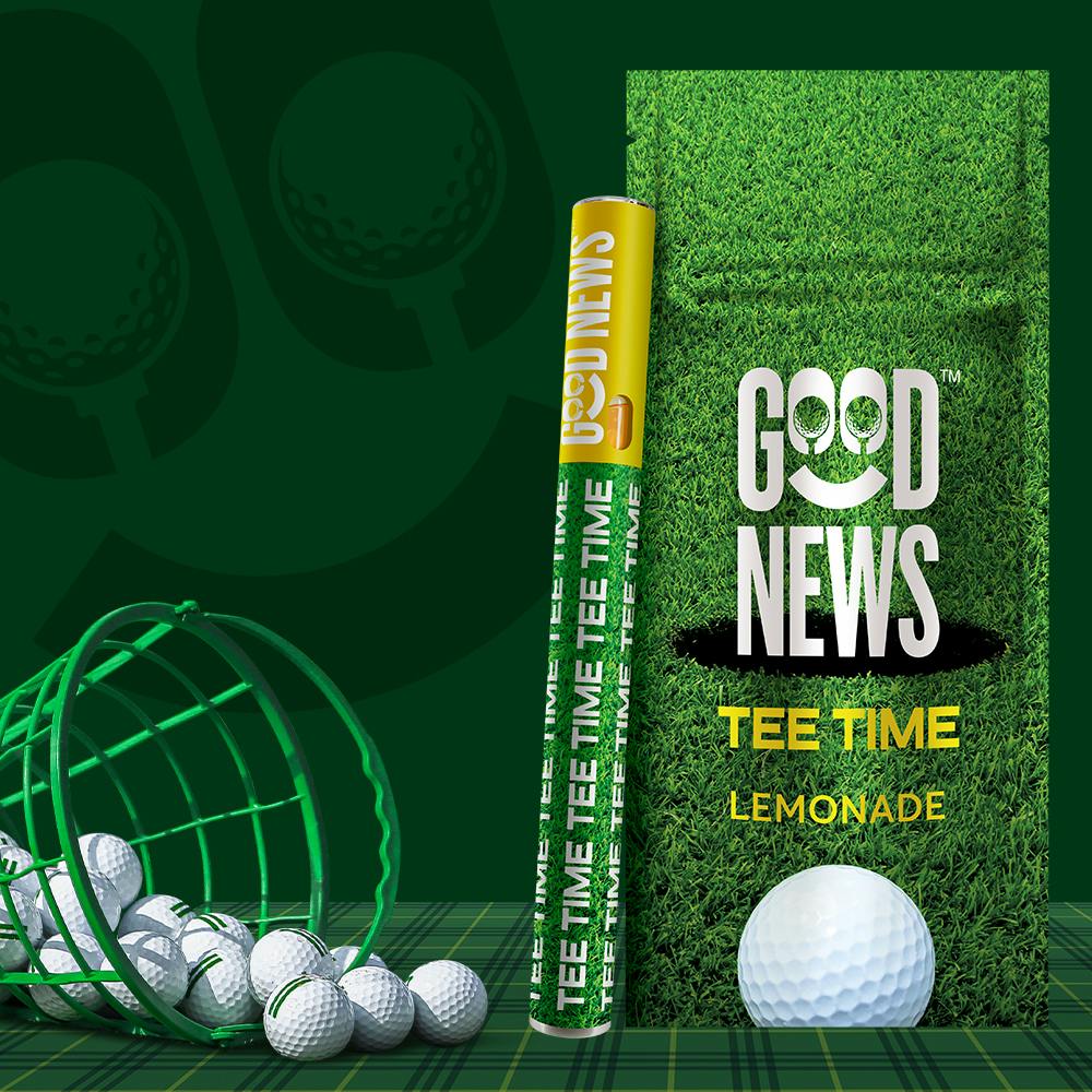 Good News Tee Time Disposable 300mg - 0.3g (Hybrid) Vapes by Good Good News Tee Time Disposable 300mg - 0.3g (Hybrid) Vapes by Good