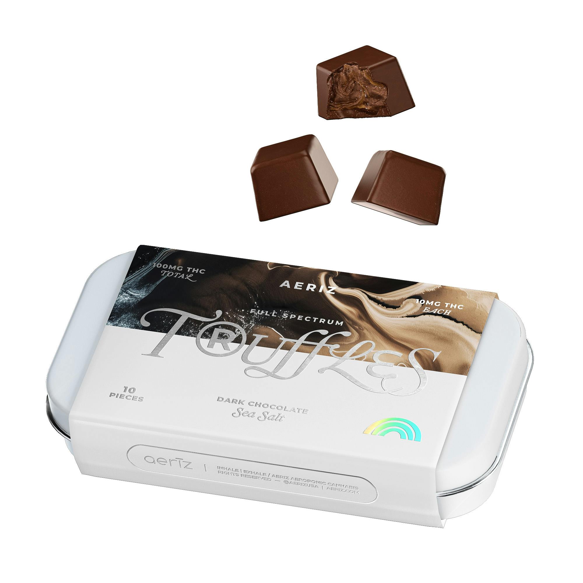 aeriz Sea Salt Dark Chocolate Truffle 10pk 100mg - 100mg (Hybrid
