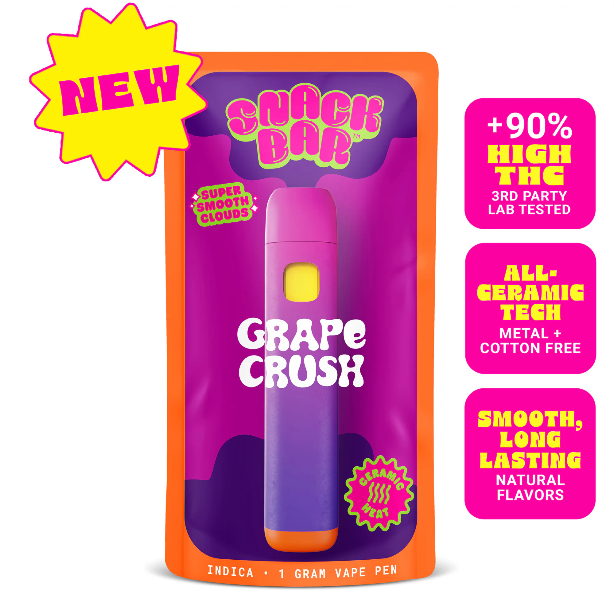 Snack Bar Grape Crush Disposable 1g - 1g (Indica) Vapes by Snack Bar | AuraLight Dispensary Snack Bar Grape Crush Disposable 1g - 1g (Indica) Vapes by Snack Bar | AuraLight Dispensary