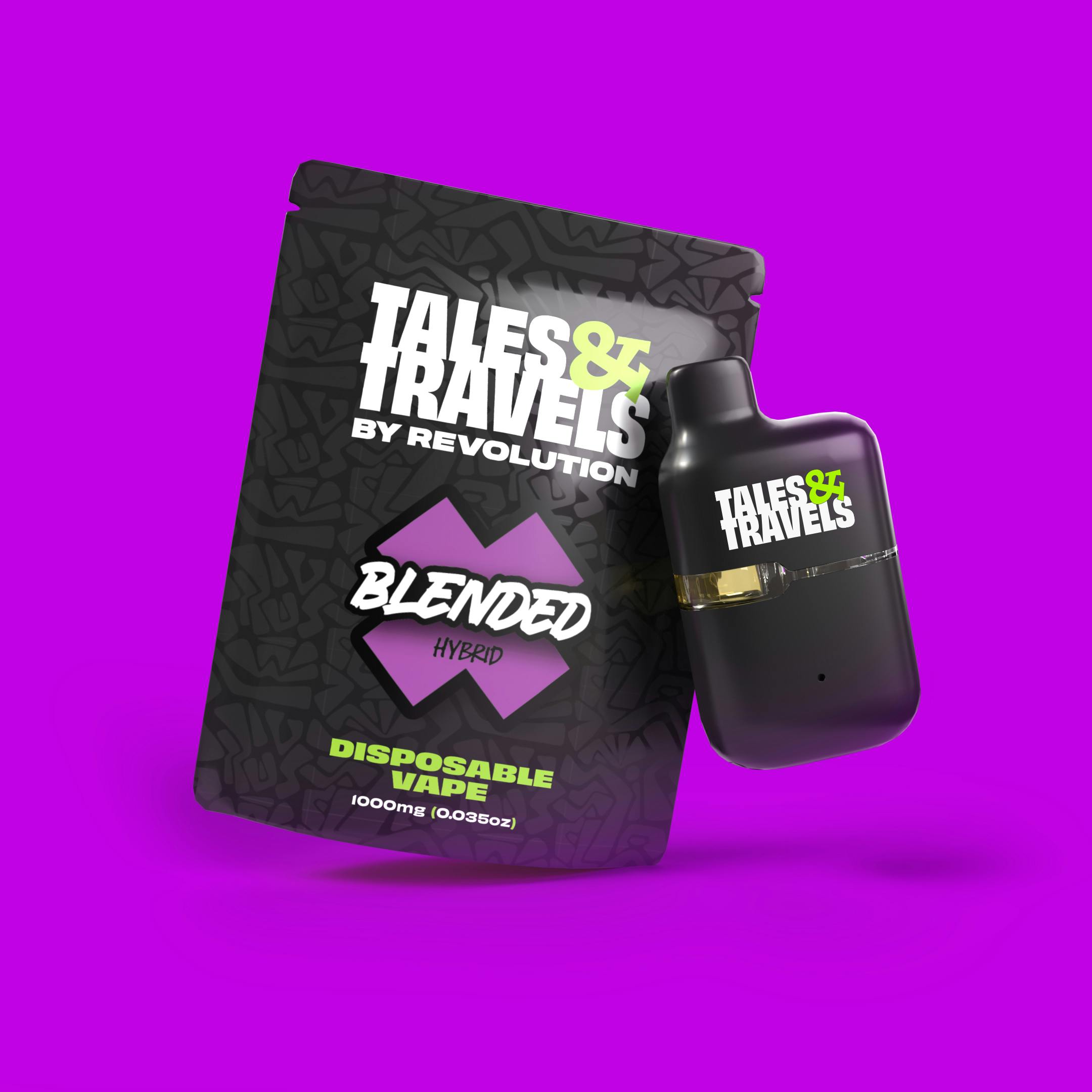 Tales & Travels Blueberry & Peach Lemonade Blended Disposable 1g - 1g  (Hybrid) Vapes by Tales & Travels