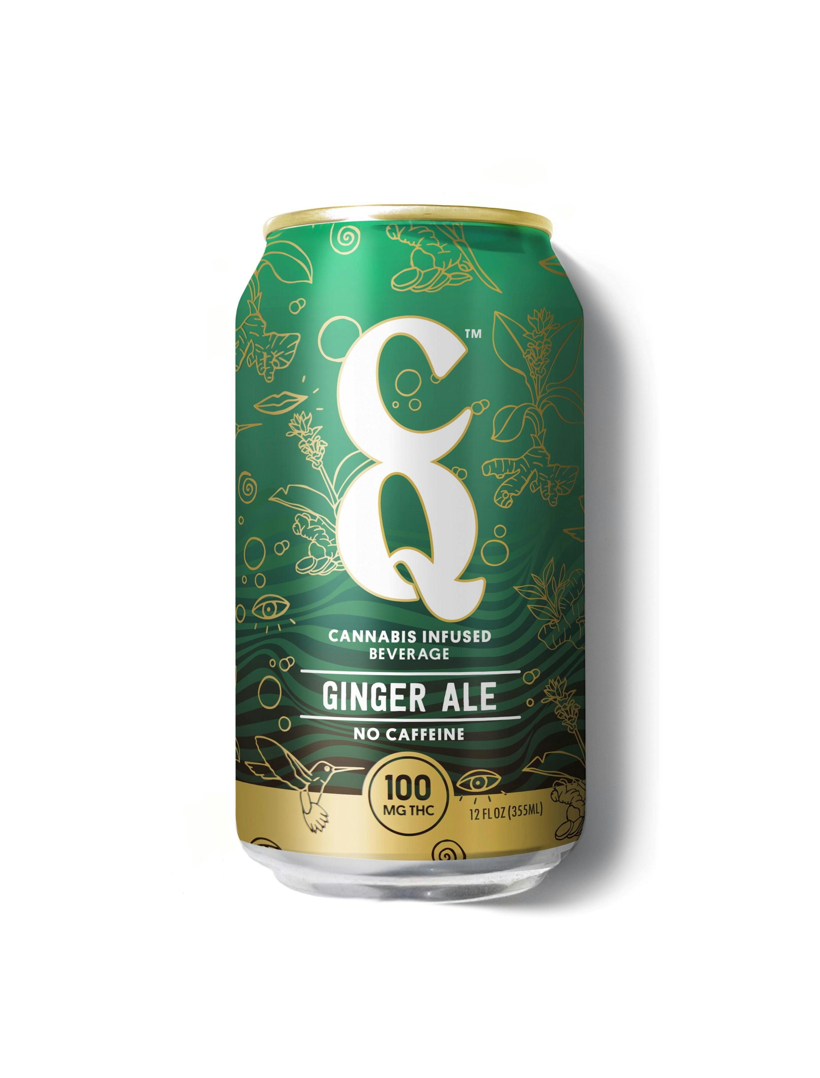 CQ Ginger Ale 12oz can 100mg - 100mg (Hybrid) Beverages by CQ