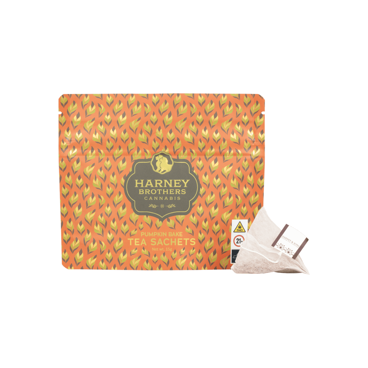 Harney Bros. | Pumpkin Bake | 5 Tea Sachets | 50mg - 50mg