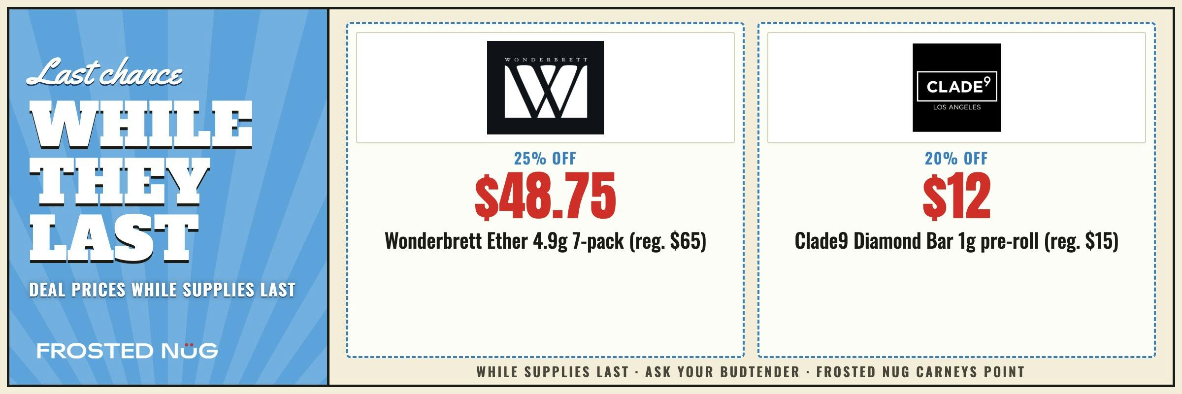 Deals: Last chance · WHILE THEY LAST