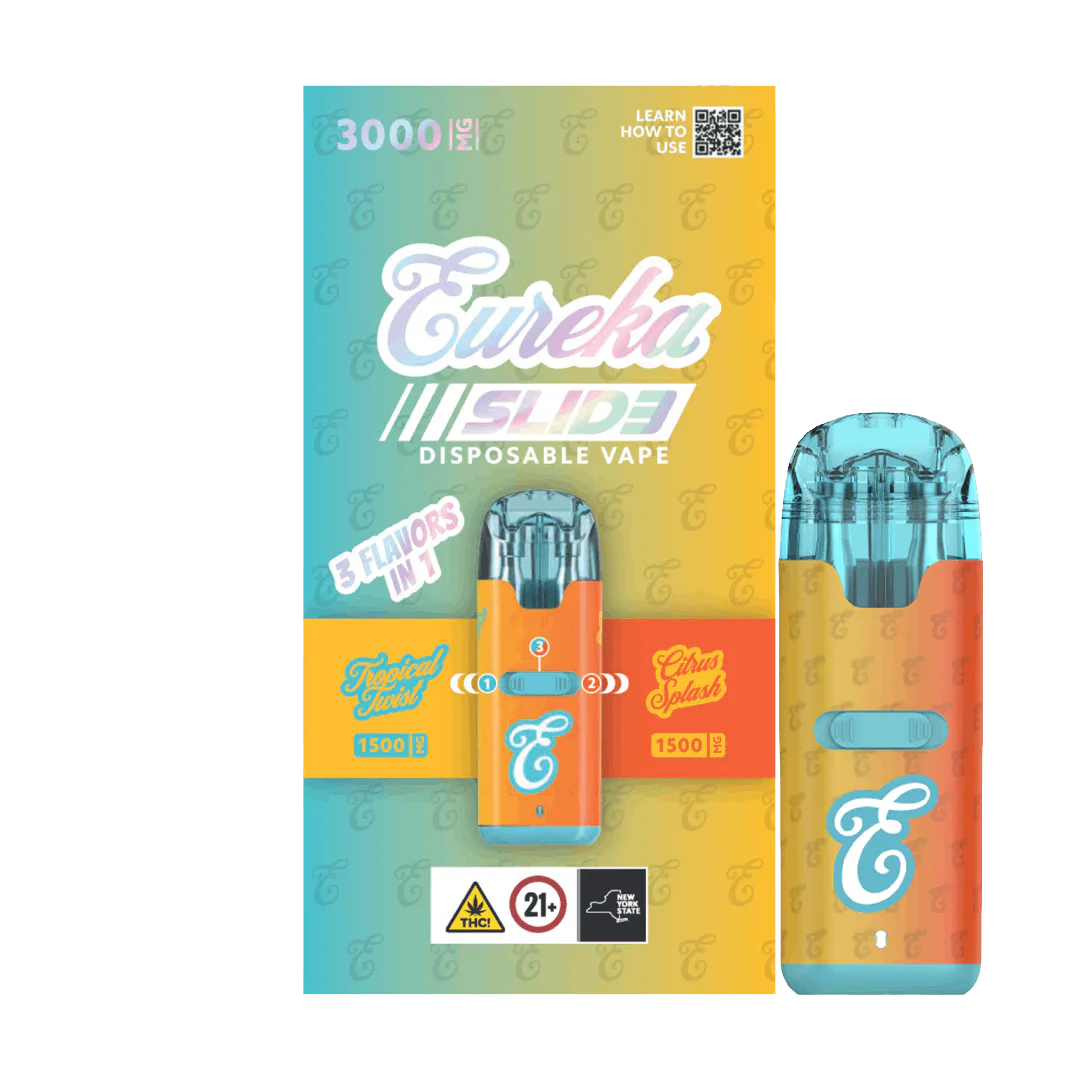 Eureka | AIO Slide Vape | Tropical Twist/Citrus Splash | Sativa Hybrid | 3-in-1 | 3g - 3g | Vapes & Carts | Eureka | Long Island Cannabis Club (Rec) | 94 East Industry Court Deer Park, NY 11729 Eureka | AIO Slide Vape | Tropical Twist/Citrus Splash | Sativa Hybrid | 3-in-1 | 3g - 3g | Vapes & Carts | Eureka | Long Island Cannabis Club (Rec) | 94 East Industry Court Deer Park, NY 11729