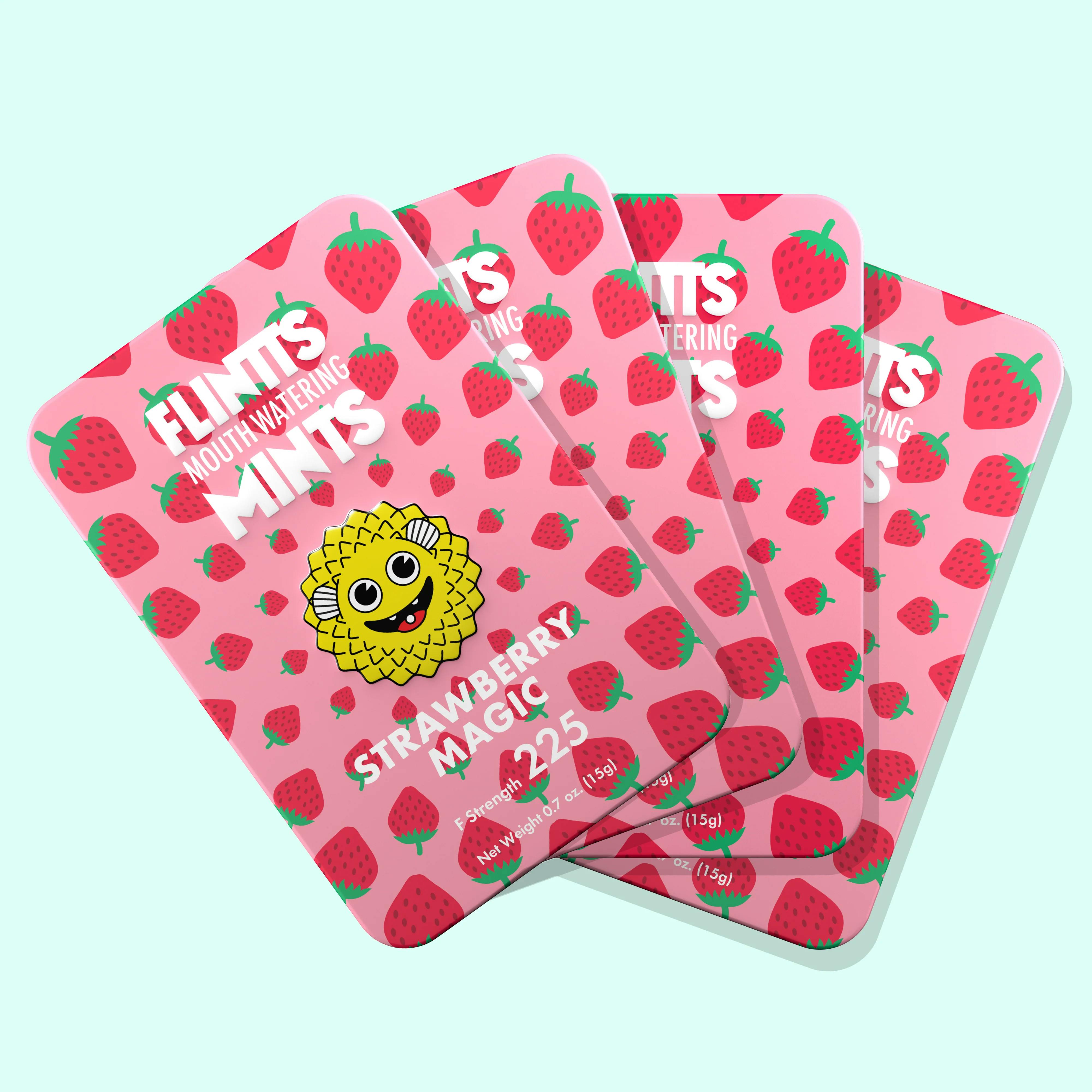 Flintts Mints | Strawberry Magic | Non-THC Mouth Watering Mints