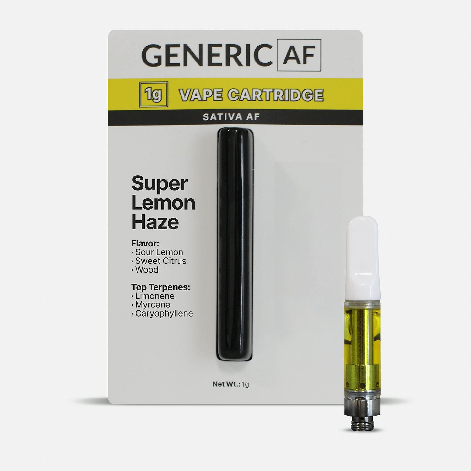 Generic AF | Super Lemon Haze | Vape Cart 1g - 1g | Vaporizers