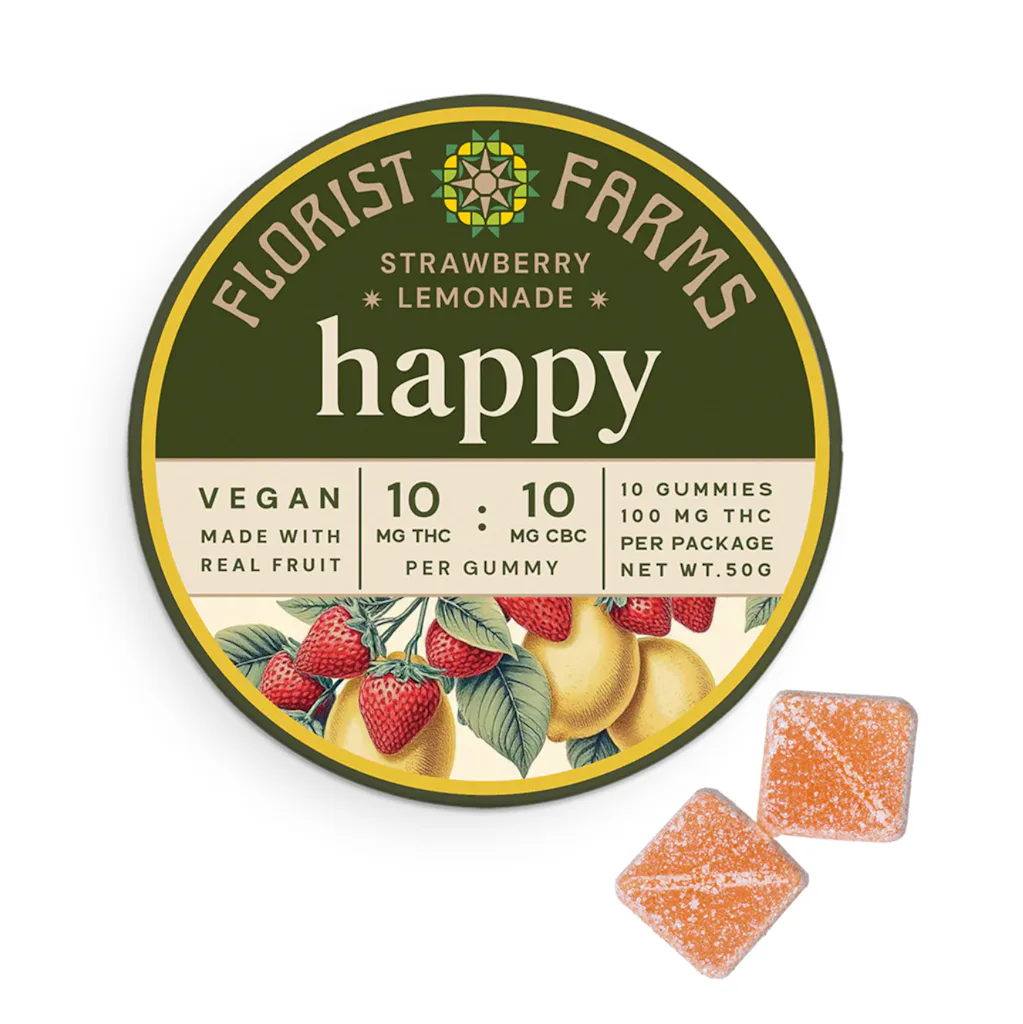 Florist FarmsFlorist Farms | Strawberry Lemonade 'Happy' | Gummy 10PK