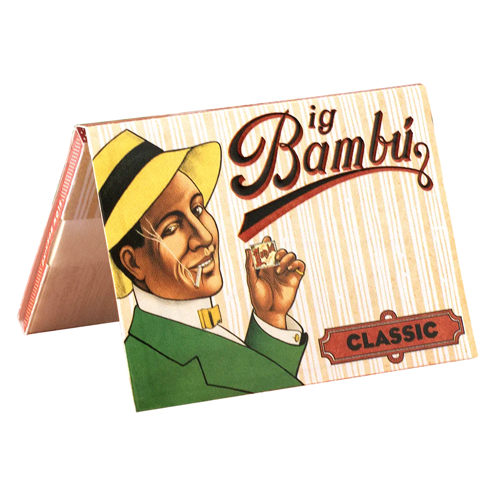 4 packs booklets of big bambu cigarette rolling papers Large Sized Wide Big Bambu Classic White Rolling
