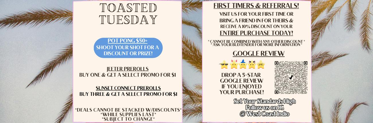 Toasted Tuesday Banner (Indio Only)