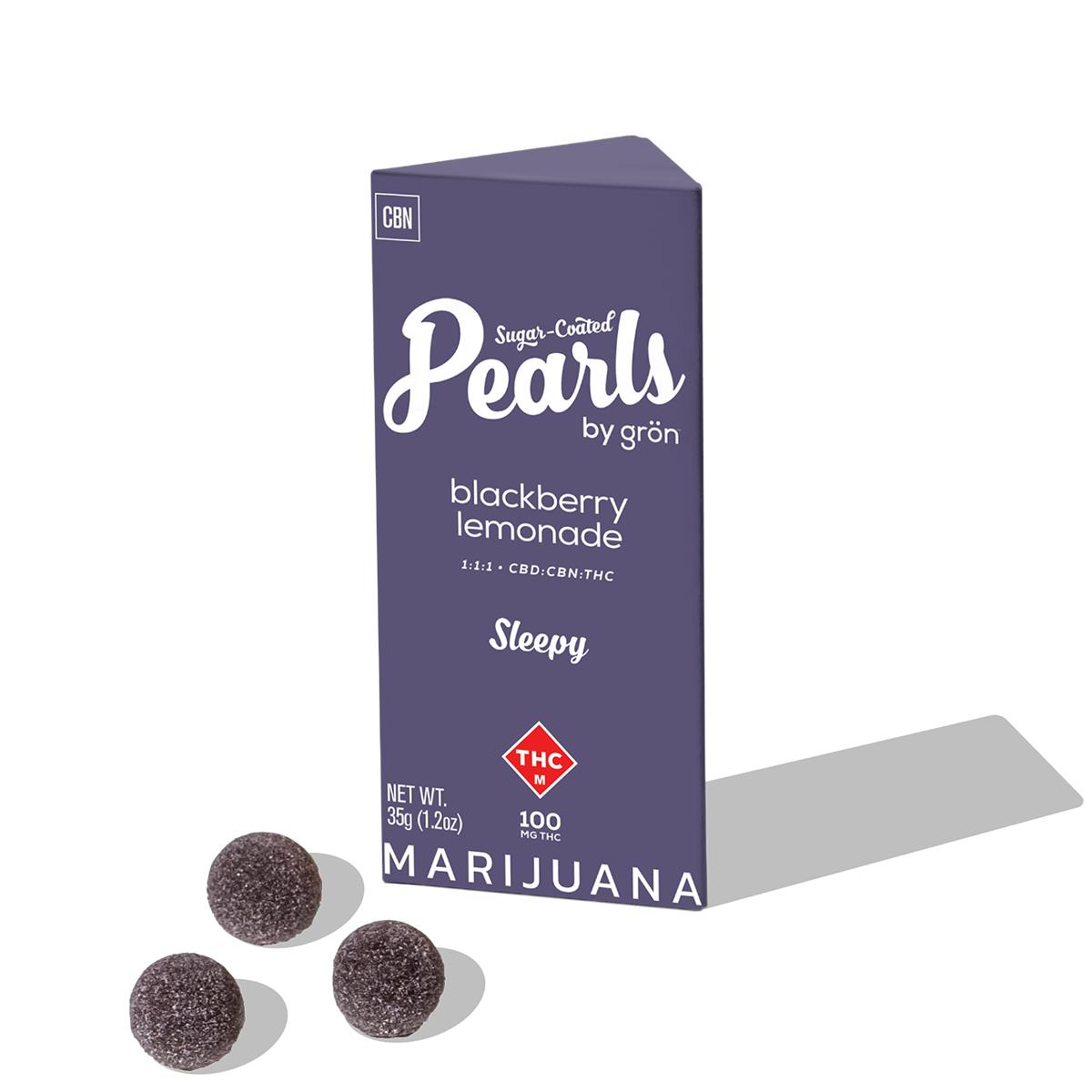 Blackberry Lemonade Pearls | THC:CBD:CBN 1:1:1 | 10pk | 100mg