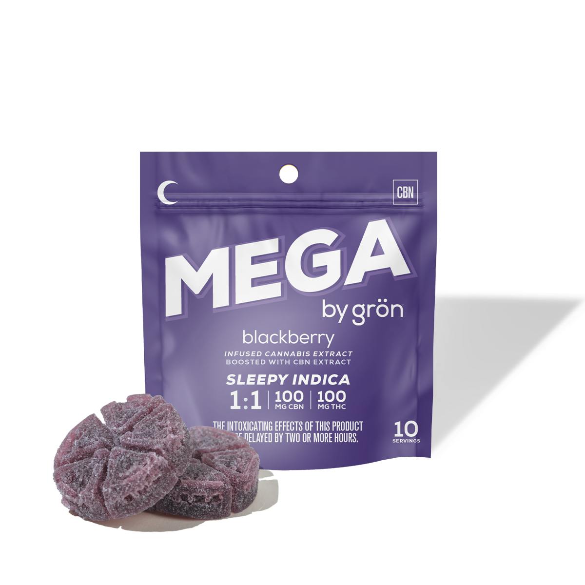 Blackberry Mega Pearls | THC:CBN 1:1 | 1pk | 100mg - 100mg