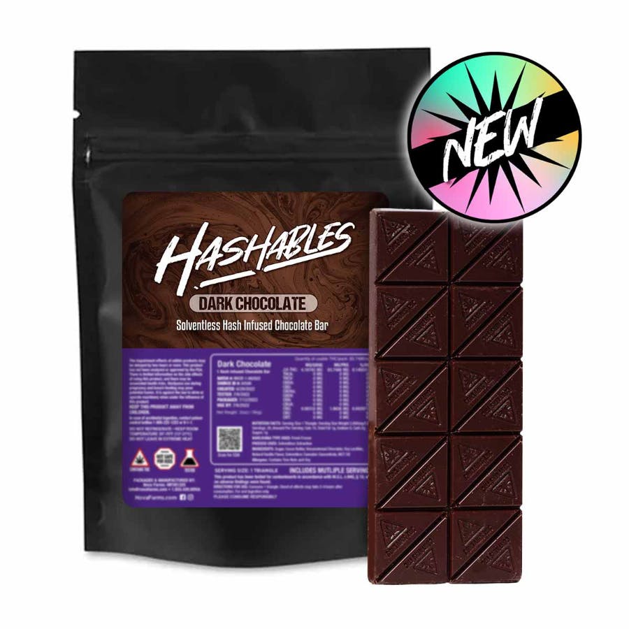 Hashables Dark Chocolate Bar 108.63mg Edibles Hashables