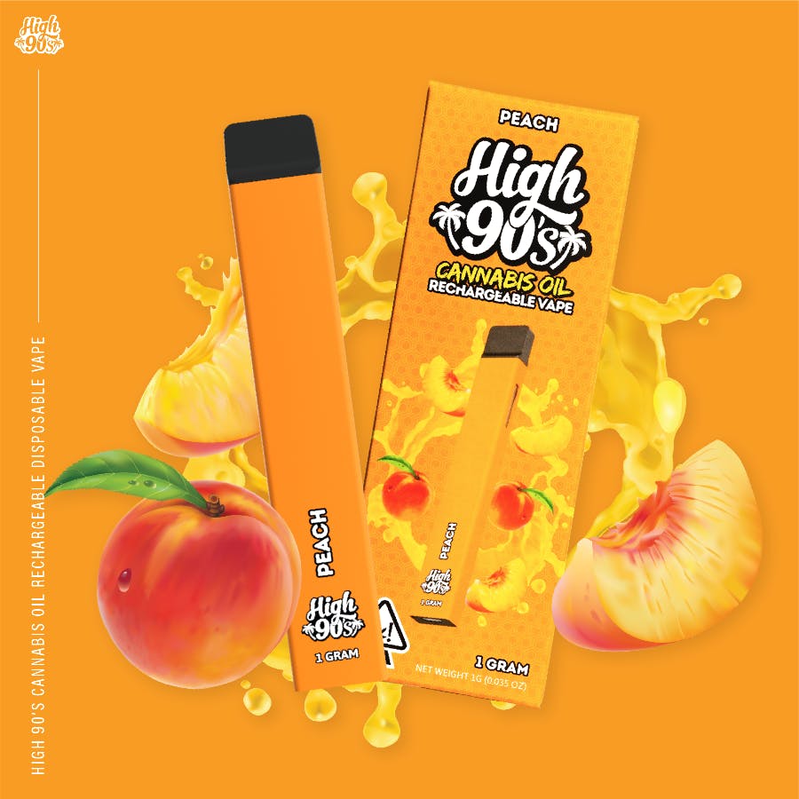 High 90s - Peach - 1G - Disposable Vape | High 90s | Packs SGV - El ...