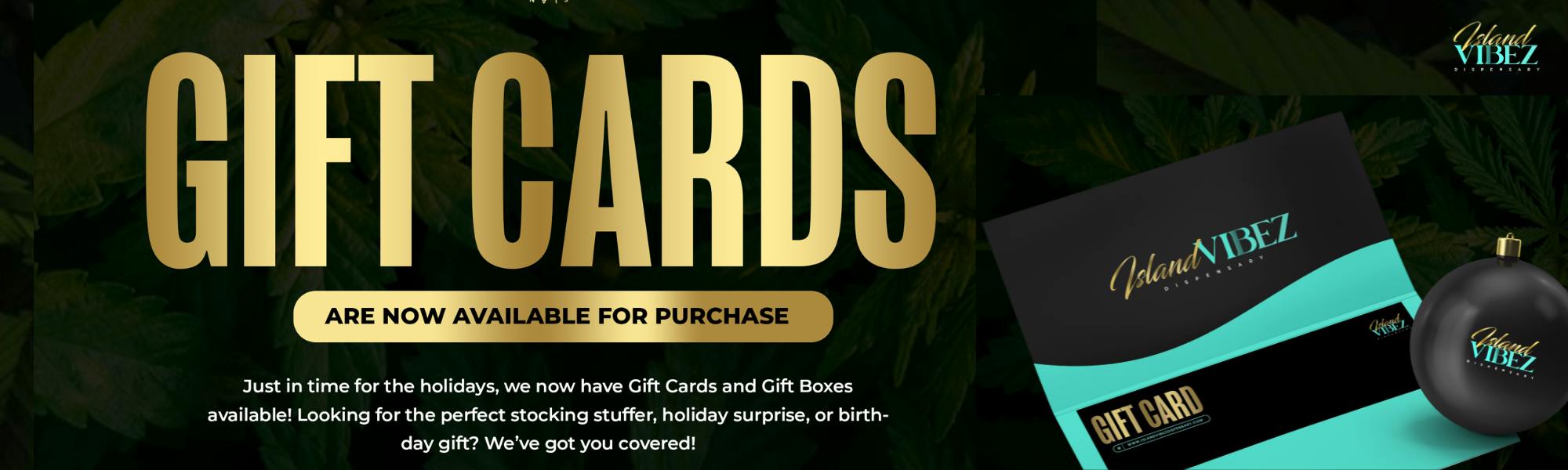 Gift cards now available!