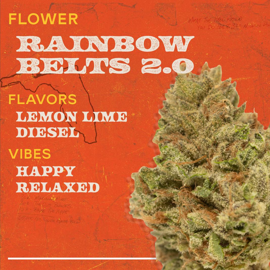 Rainbow Belts 2 0 3 5g Flower Hybrid 3 5g Flower Sunburn