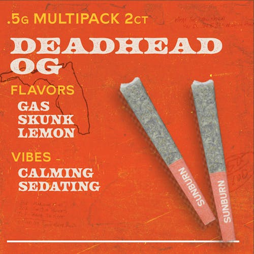 Deadhead Og 2ct Pre Rolls Whole Flower Hybrid 1g Pre Rolls
