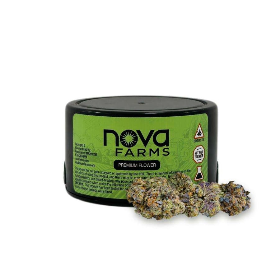 Black N Sour 3.5g Flower Nova Farms Attleboro, MA Nova Farms