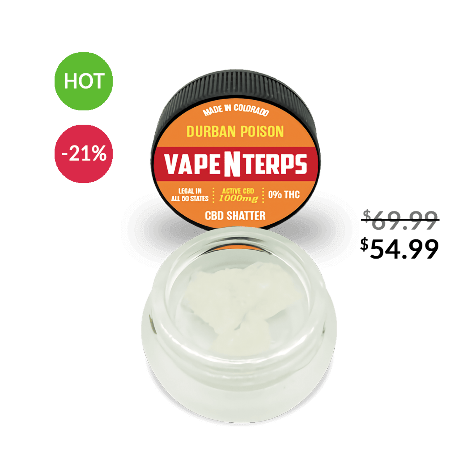 Durban Poison CBD Shatter - 1g