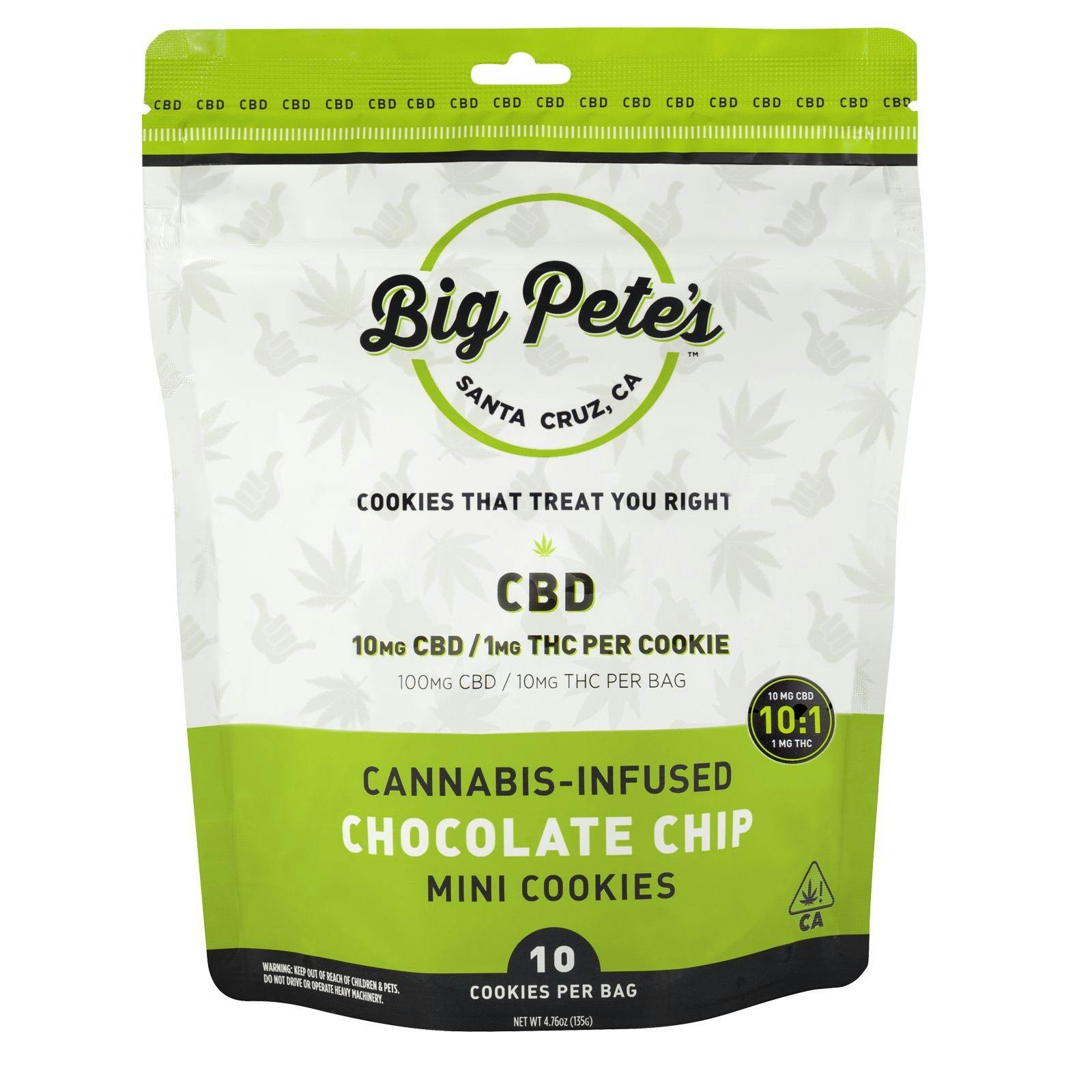 10:1 CBD Chocolate Chip Cookies - 10pk