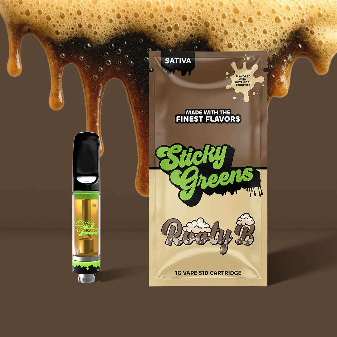 Rooty B | Sticky Greens | 1g Cart - 1g | Vaporizers | Sticky Greens | Jersey Roots Dispensary (Rec) | 1433 Union Valley Road West Milford, NJ 07480 Rooty B | Sticky Greens | 1g Cart - 1g | Vaporizers | Sticky Greens | Jersey Roots Dispensary (Rec) | 1433 Union Valley Road West Milford, NJ 07480