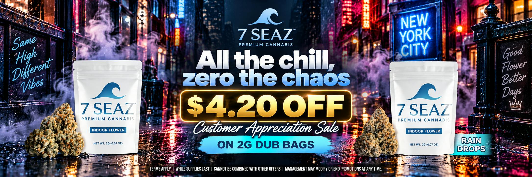 7SEAZ – 4.2 off on 2g dub bags