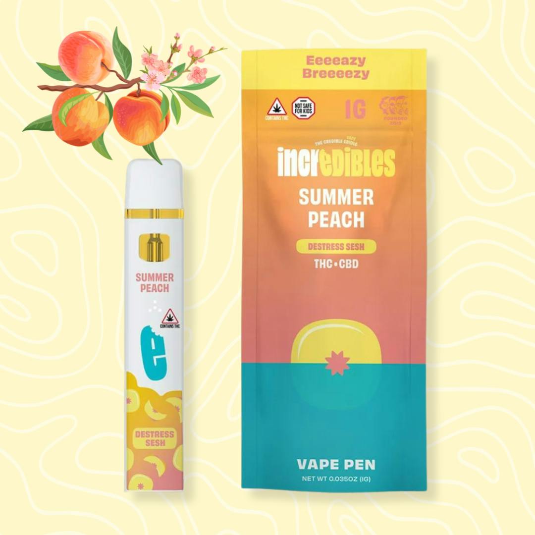 Summer Peach (7:1 THC:CBD) - 1g Disposable - 1g | Vaporizers | Incredibles 