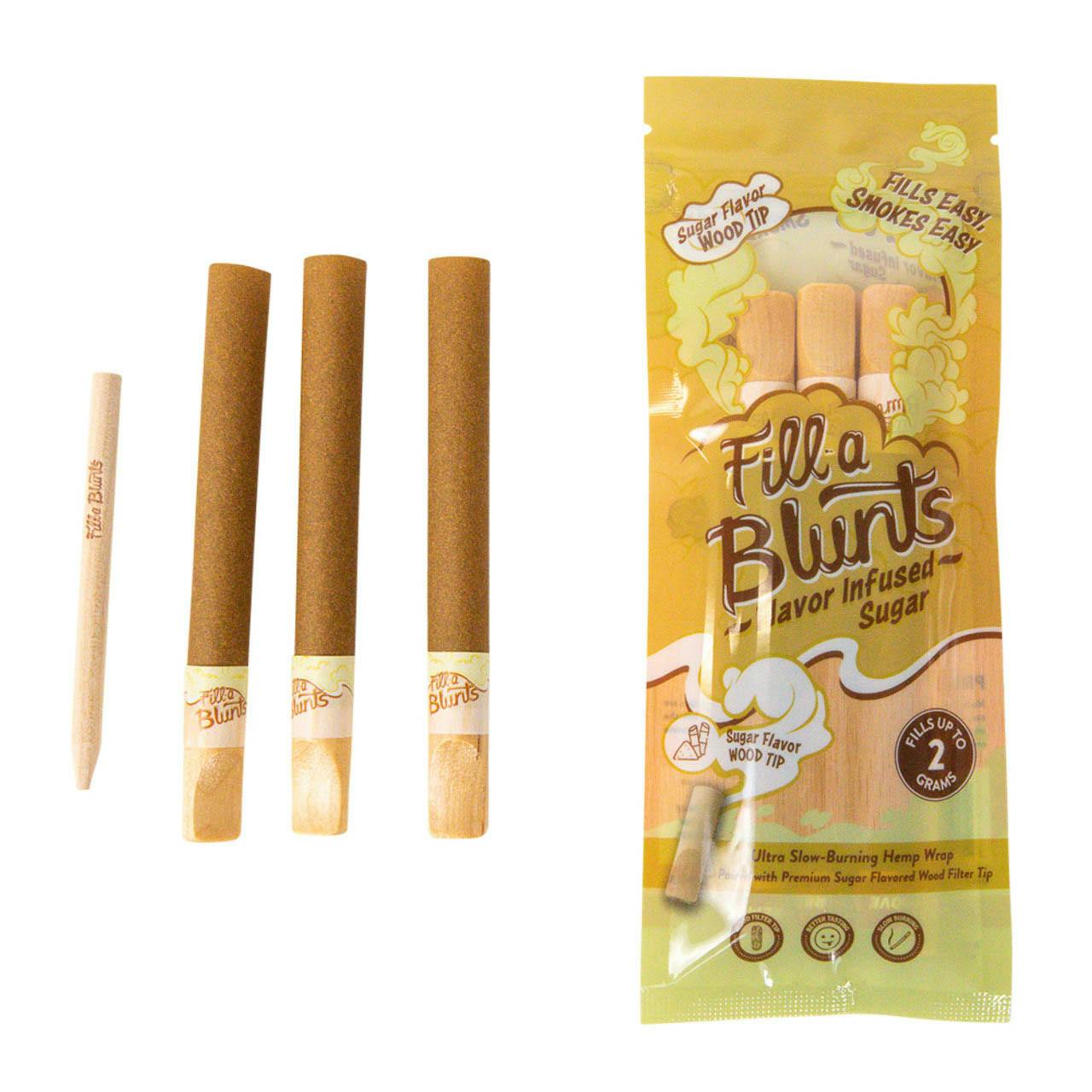 hemp cigarette tubes Kashmir Pre Rolled Cigarettes Unbleached - 10 PACK Fill-a Blunts 2 Gram Fatty