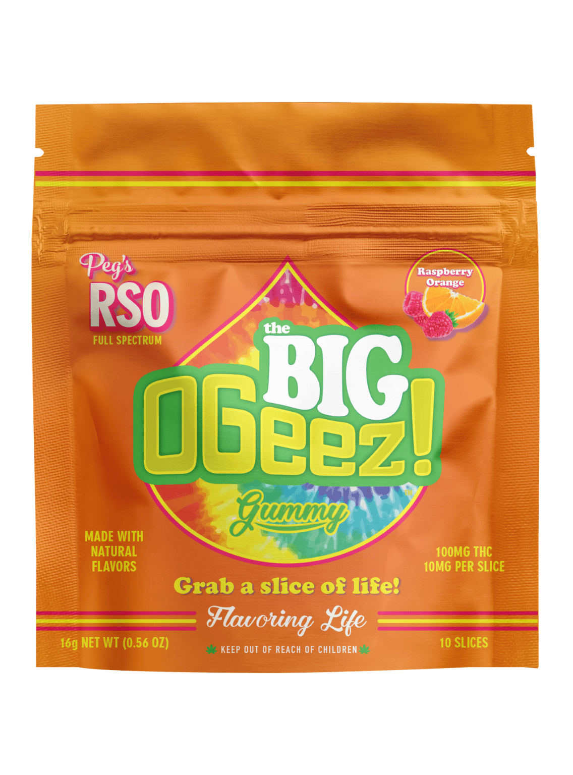 BIG Peg's Raspberry Orange RSO - 100 mg - 100mg | Edibles | OGeez