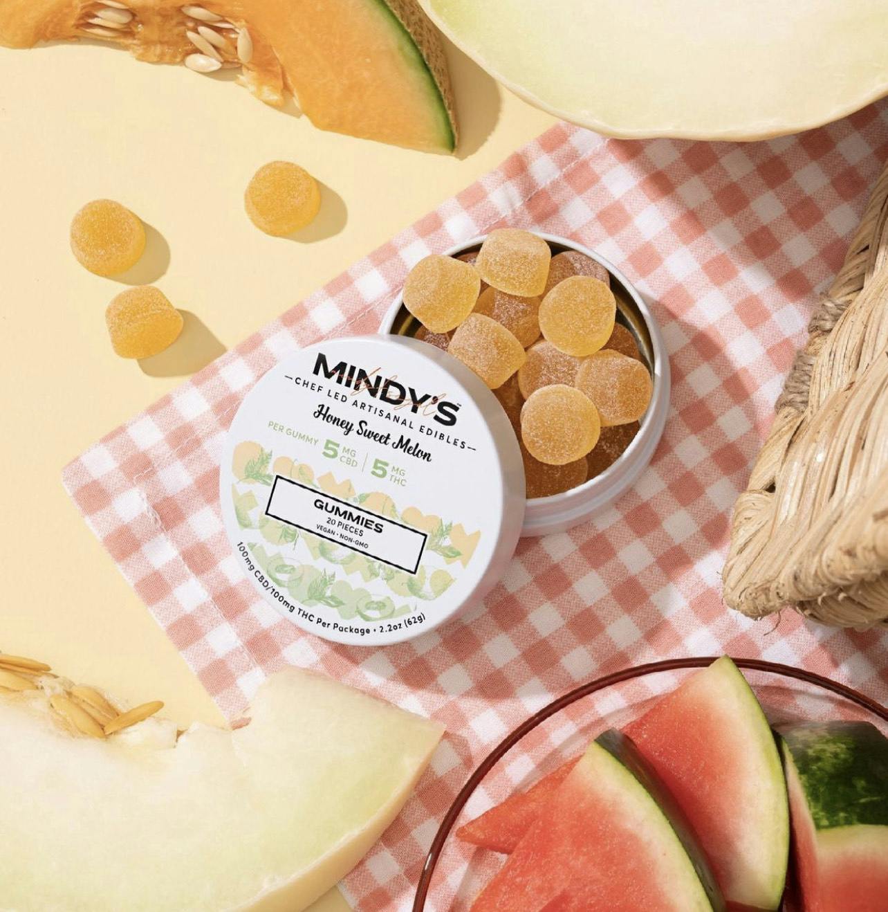 Shop 11 Honey Sweet Melon Gummies 20 Pack 0.1g Edibles by Mindy's