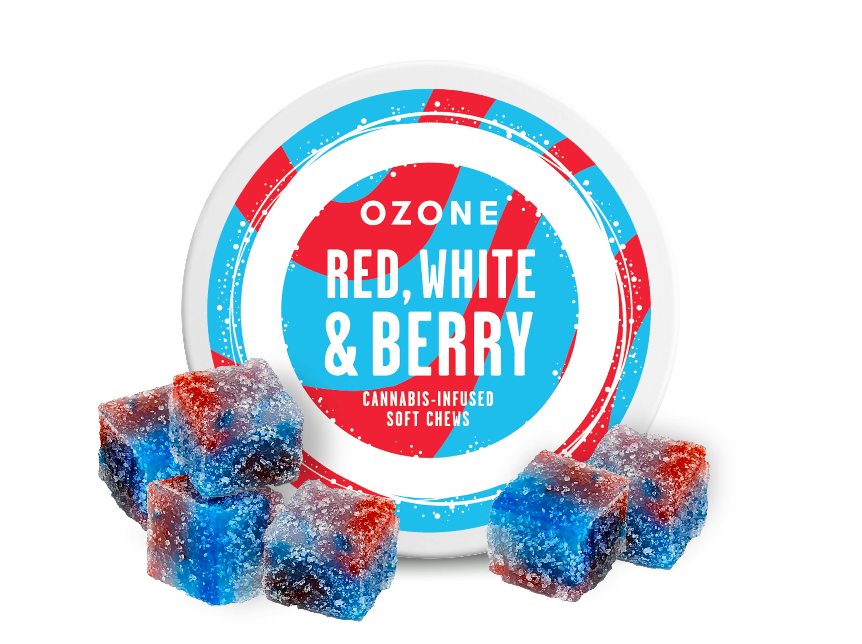 Red, White & Berry Gummies 10 Pack 0.1g Edibles Ozone Chicago