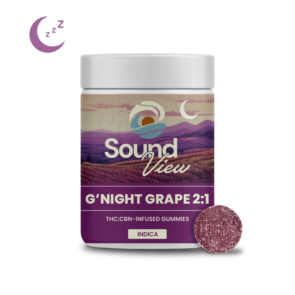 Soundview Gummies 20ct G'Night Grape (2:1) - 100mg | Edibles