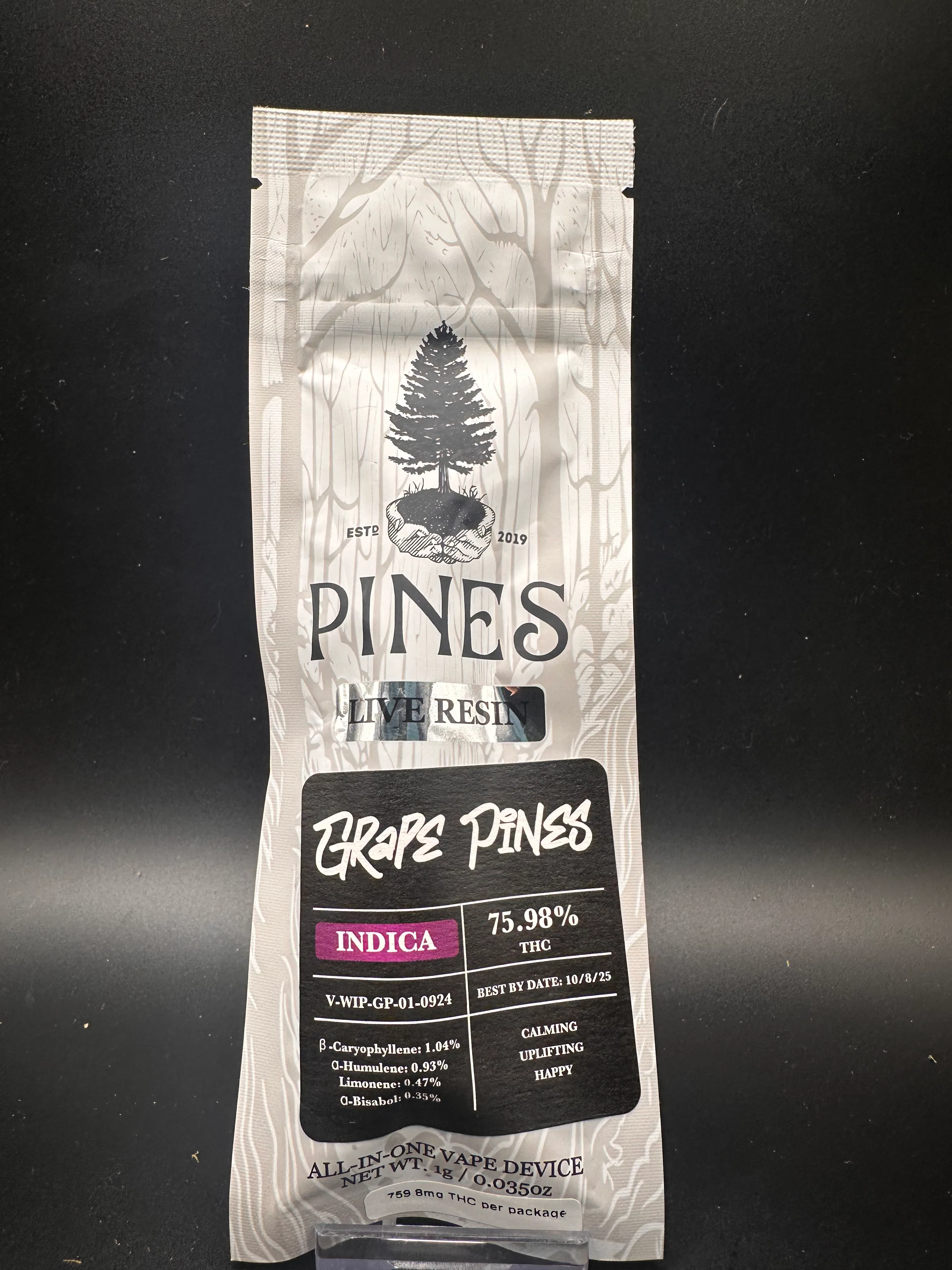Pines - Grape Pines - Live Resin Disposable Vape - 1g - 1g by Pines | Buy Online White Plains NY Pines - Grape Pines - Live Resin Disposable Vape - 1g - 1g by Pines | Buy Online White Plains NY