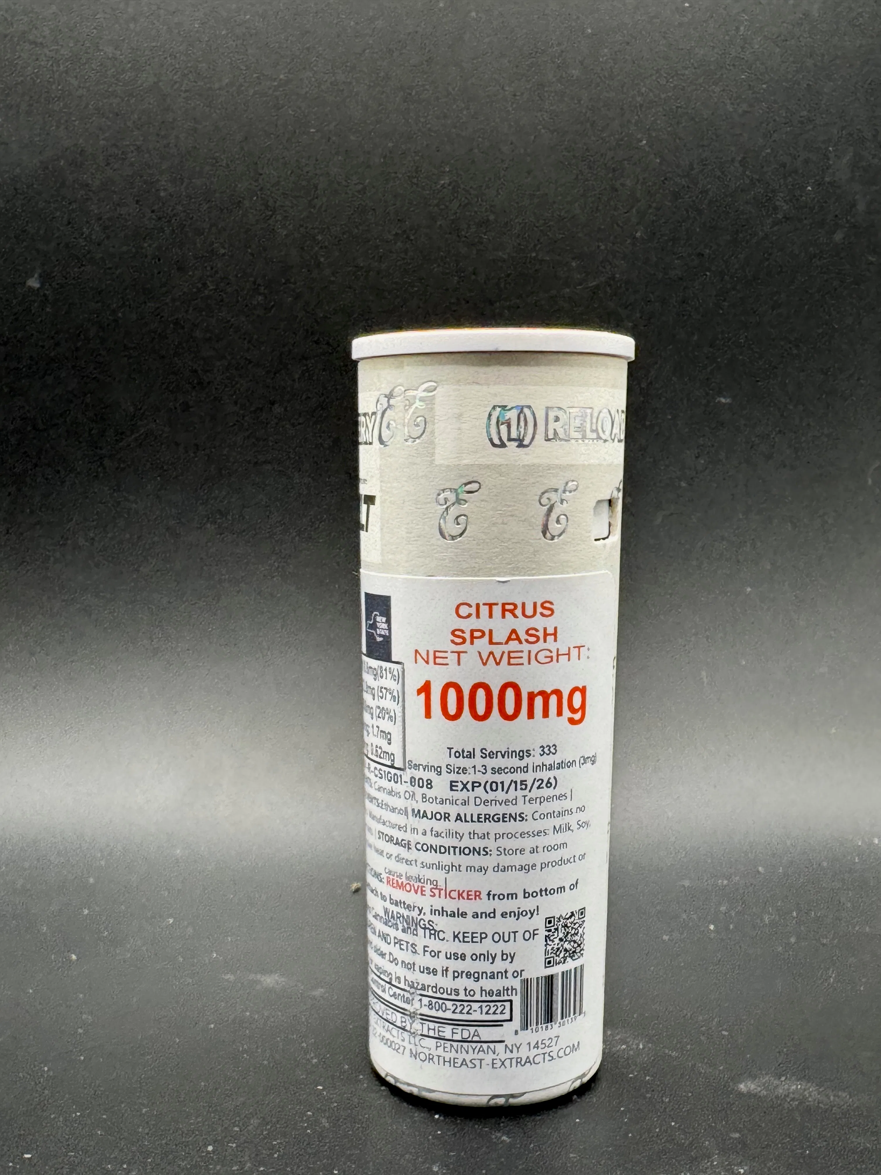 Eureka - Citrus Splash 2:1 THC:CBC - Disposable Vape - 1g - 1g by Eureka | Buy Online White Plains NY Eureka - Citrus Splash 2:1 THC:CBC - Disposable Vape - 1g - 1g by Eureka | Buy Online White Plains NY