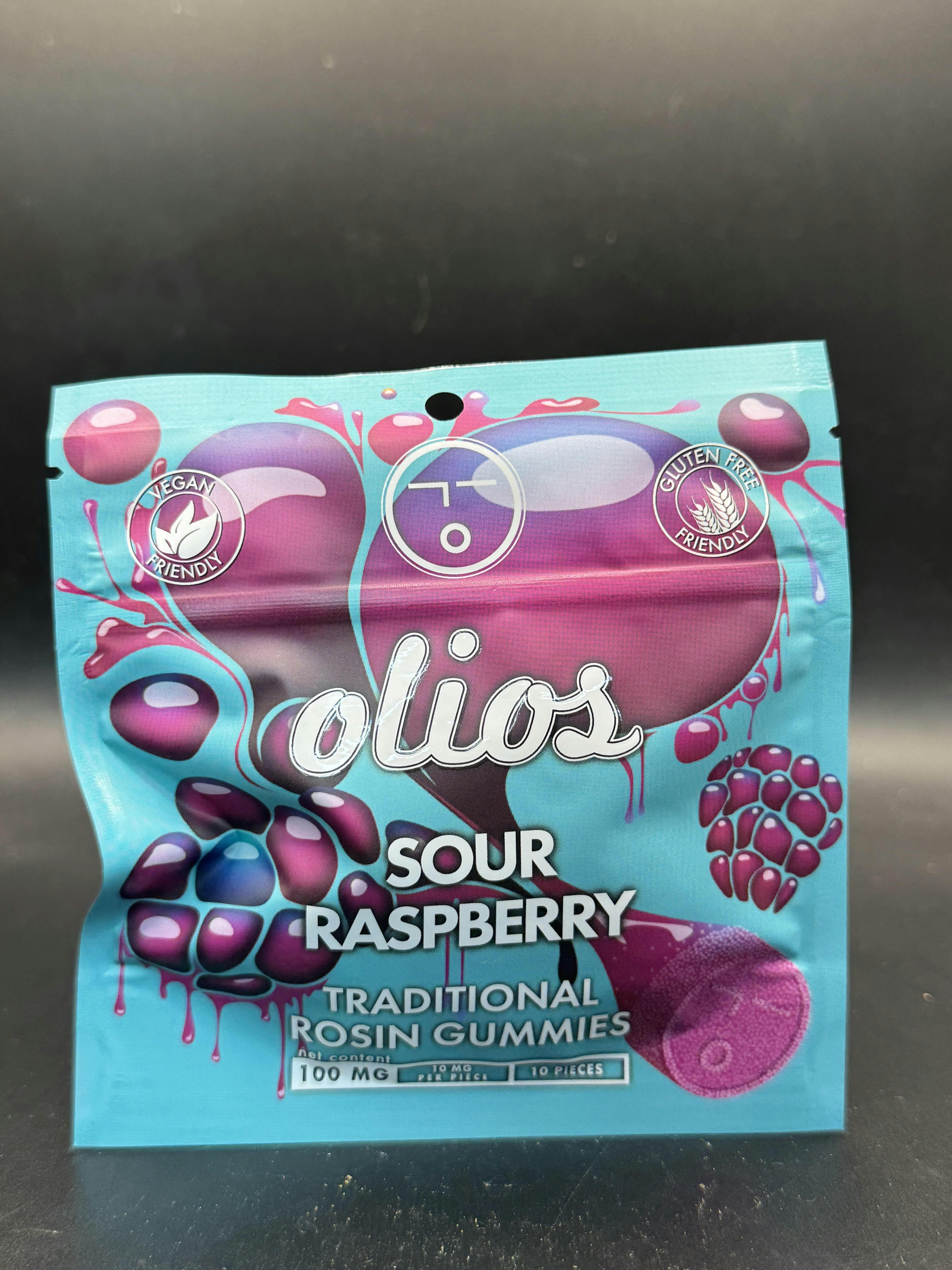 Olio - Sour Raspberry - Live Rosin Gummies - 10pk - 100mg - 100mg