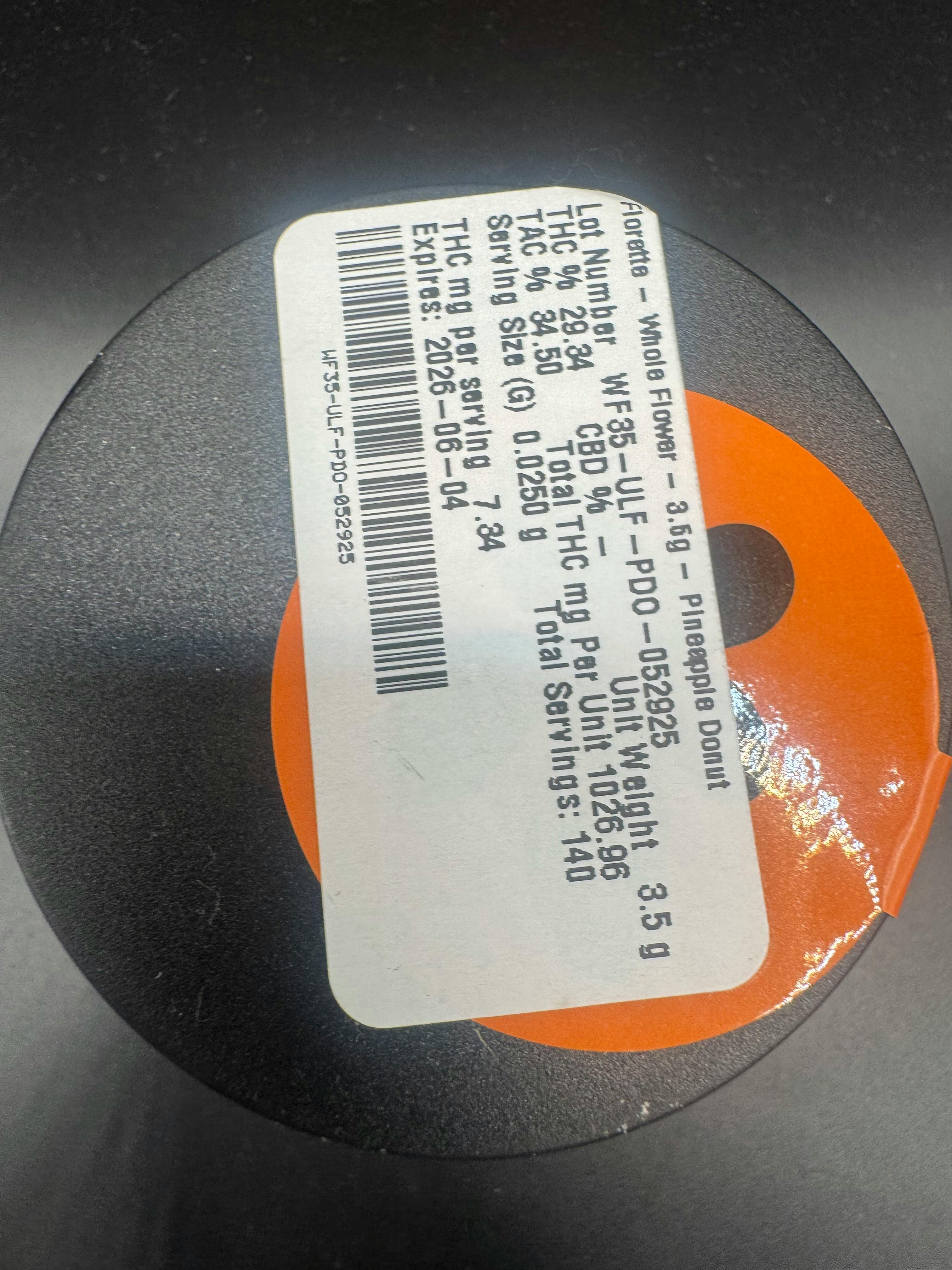 Florette- Whole Flower- 3.5g- Pineapple Donut