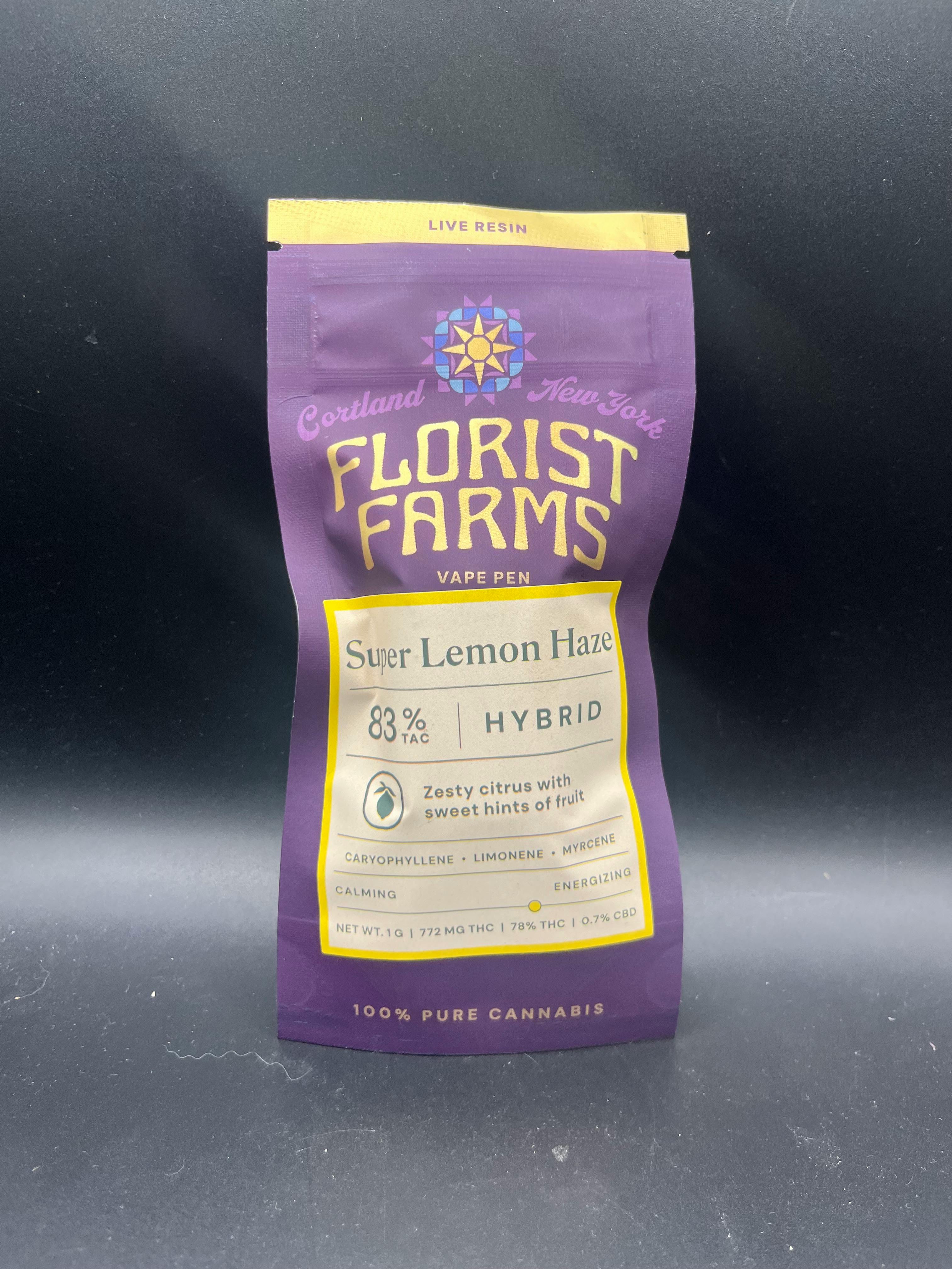 Florist Farms - Super Lemon Haze - Live Resin DIsposable Vape - 1g