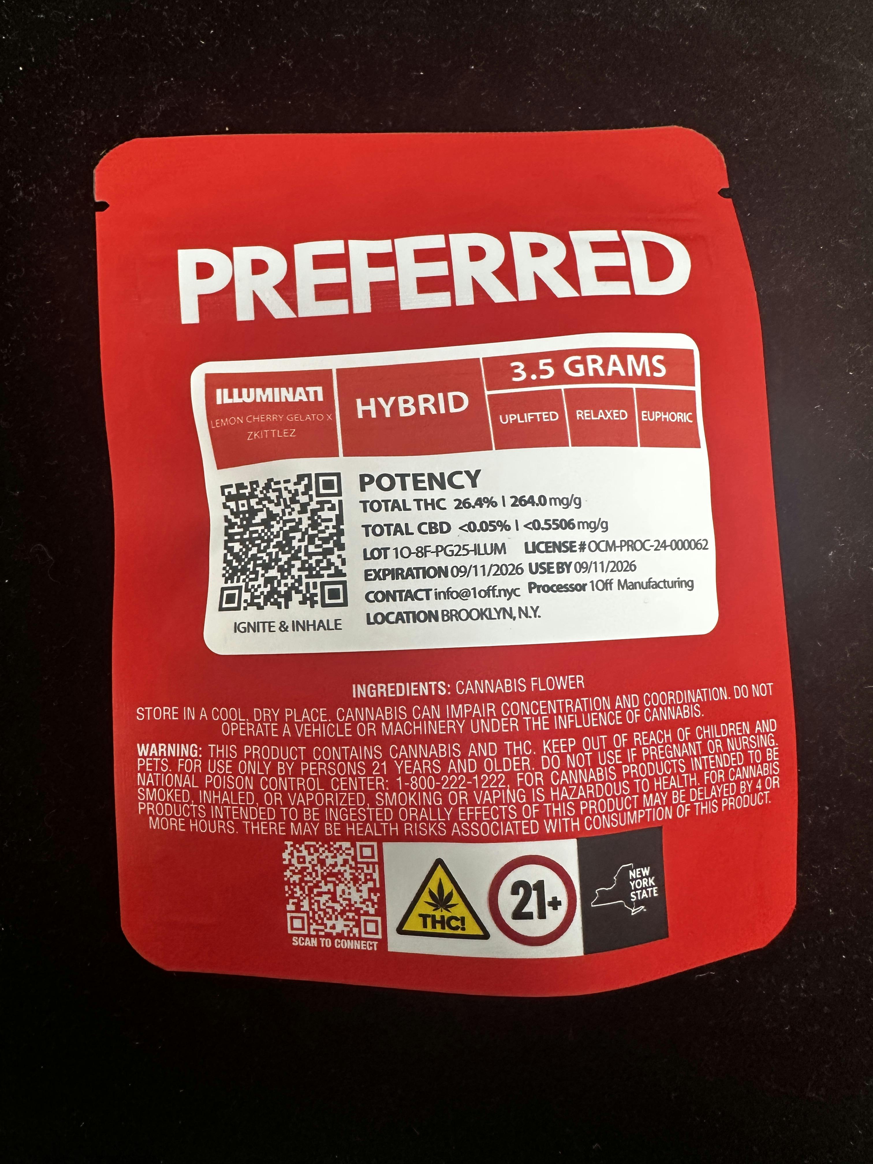 Preferred Gardens - Illuminati (Indoor) - 3.5g - 3.5g by Preferred