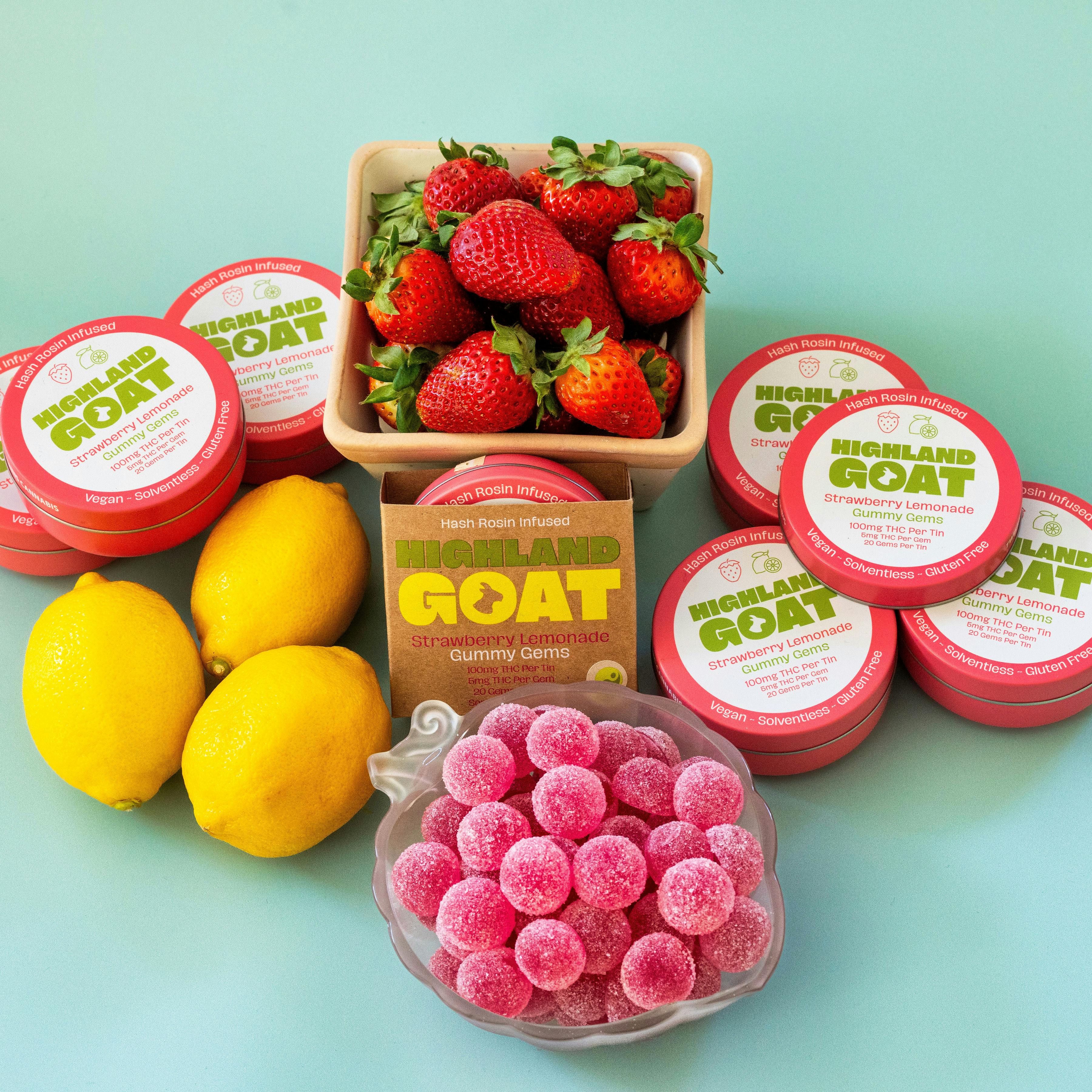 Highland Goat - Strawberry Lemonade - Hash Rosin Gummy Gems