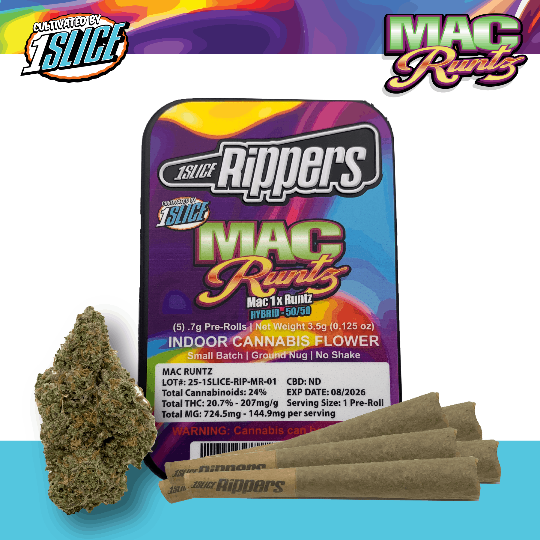 1Slice Rippers - Purple Lemonade (Indoor) - 5pk - .7g - 3.5g by