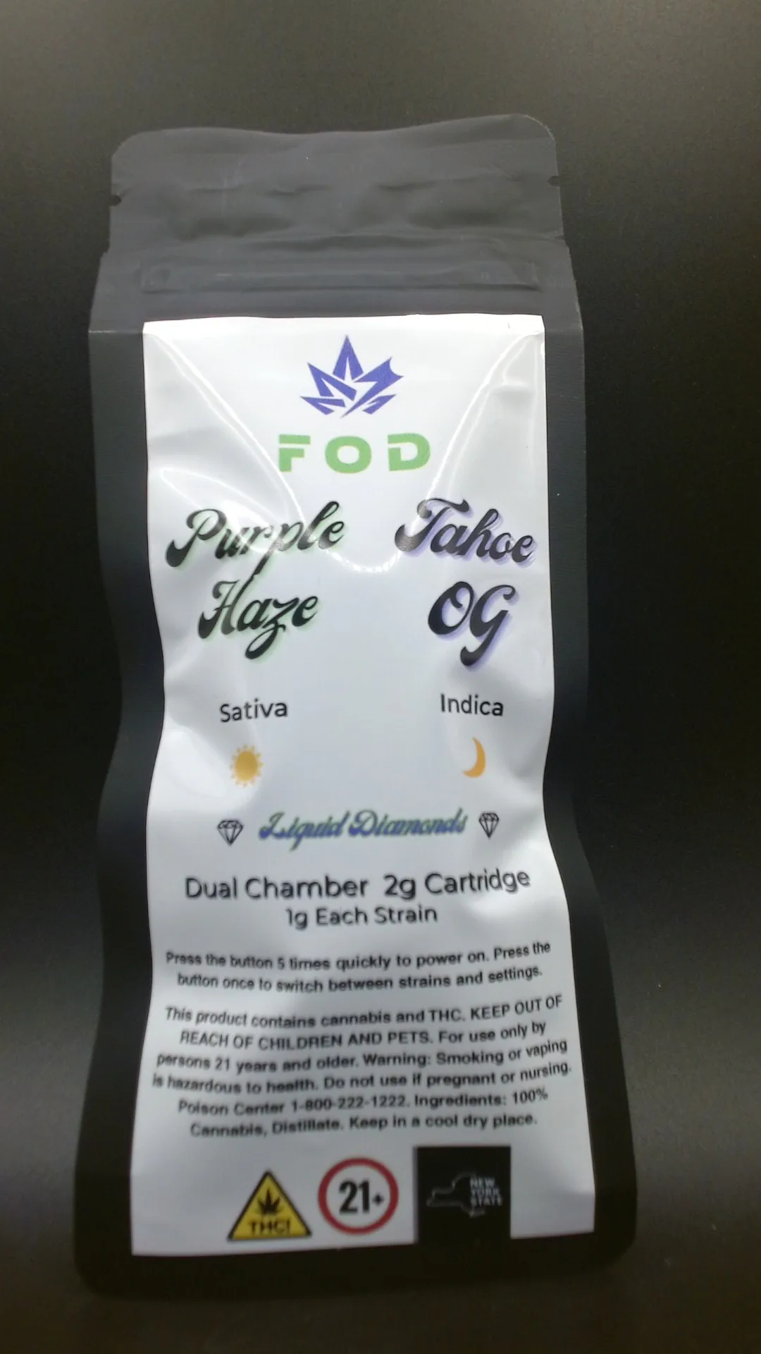 Field Of Dreams - Purple Haze/Tahoe OG - Dual Chamber Liquid Diamonds Disposable Vape - 2g - 2g by Field Of Dreams (Micro) | Buy Online White Plains NY Field Of Dreams - Purple Haze/Tahoe OG - Dual Chamber Liquid Diamonds Disposable Vape - 2g - 2g by Field Of Dreams (Micro) | Buy Online White Plains NY