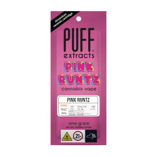 Puff - Pink Runtz - Vape Cartridge - 1g - 1g by Puff | Buy Online White Plains NY Puff - Pink Runtz - Vape Cartridge - 1g - 1g by Puff | Buy Online White Plains NY